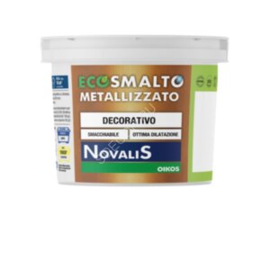 Novalis Metallizzato Oikos NOVALIS METALLIZATO производства OIKOS - это декоративная металлизированная эмаль для внутренних и наружных поверхностей с Низким Воздействием на Среду, позволяющая создать прекрасные отделки в разных цветах металла и его окисей. Особые техники нанесения — распылителем или перчаткой — придают поверхности изящный, престижный вид.