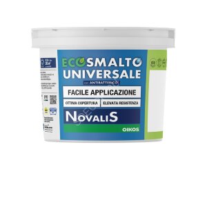Novalis Ecosmalto Oikos Novalis Unisversal Enamel компании OIKOS это акриловая эмаль для наружных и внутренних работ, подходящая для любого типа поверхности: металл, дерево, оцинкованное железо, ПВХ и т.д.